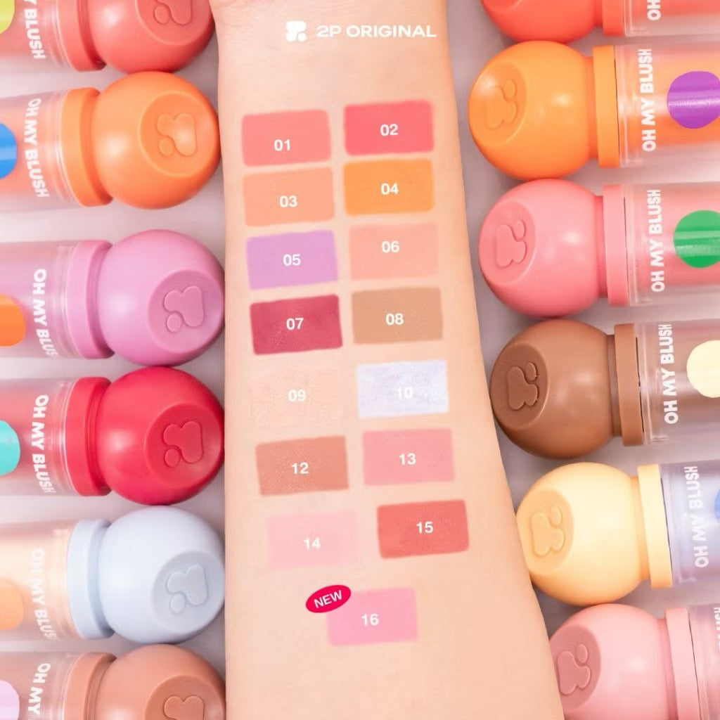 ⛔️ (Pre-Order)OH MY BLUSH DOT #บลัชหัวโต #ohmyblushdot (16 Colors) 3g.