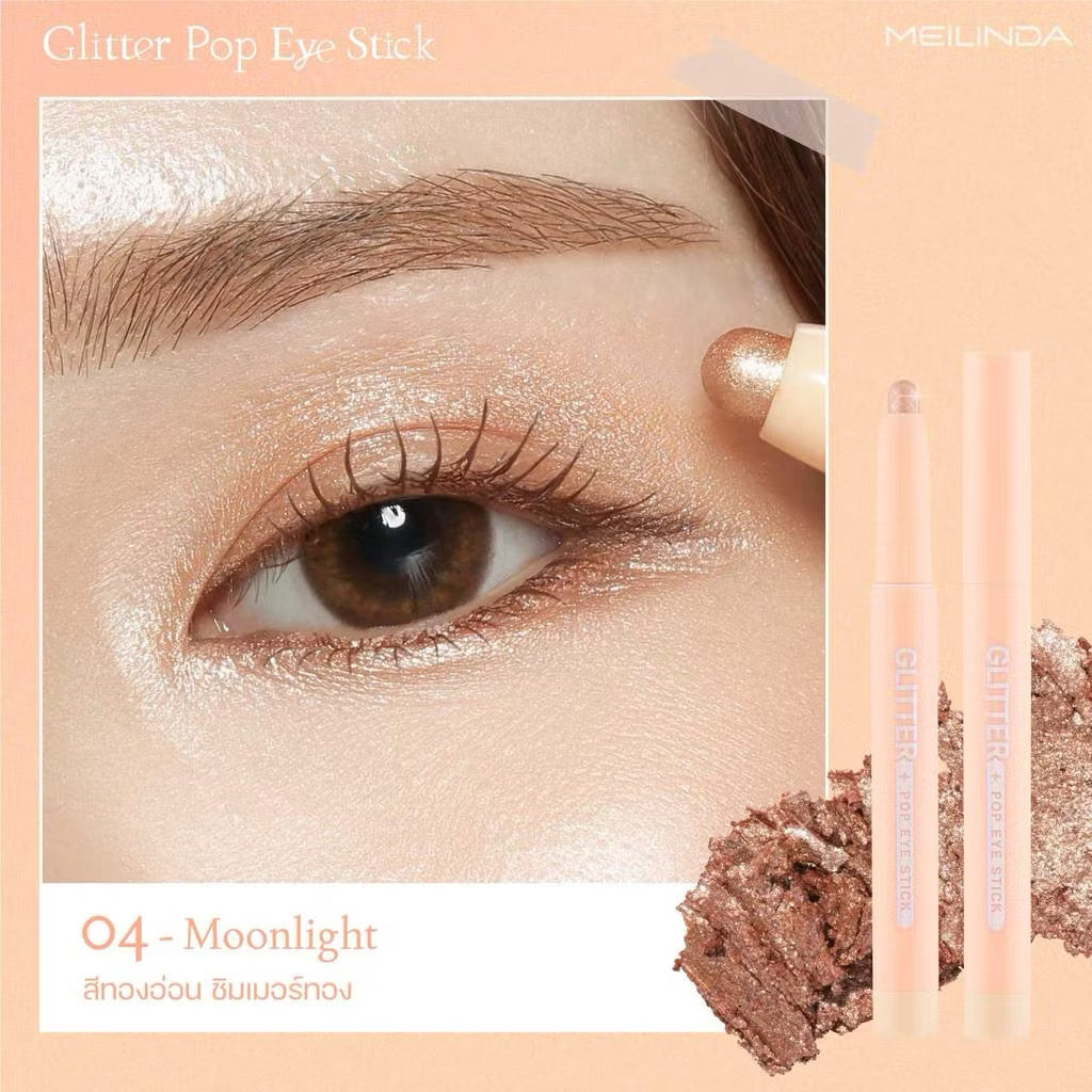 ⛔️(Pre-order)MEILINDA Glitter Pop Eye Stick เมลินดา อายแชโดว์ เนื้อชิมเมอร์ กลิตเตอร์ 1.5g