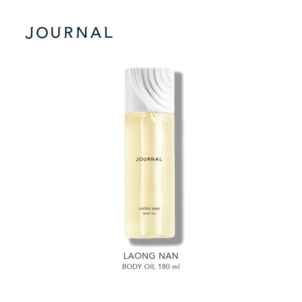 *New! * Journal Laong Nan Body Oil 180 ml. บอดี้ออย ออยล์บำรุงผิว เนื้อบางเบา ซึมไว กลิ่นของความสงบในฤดูหนาว