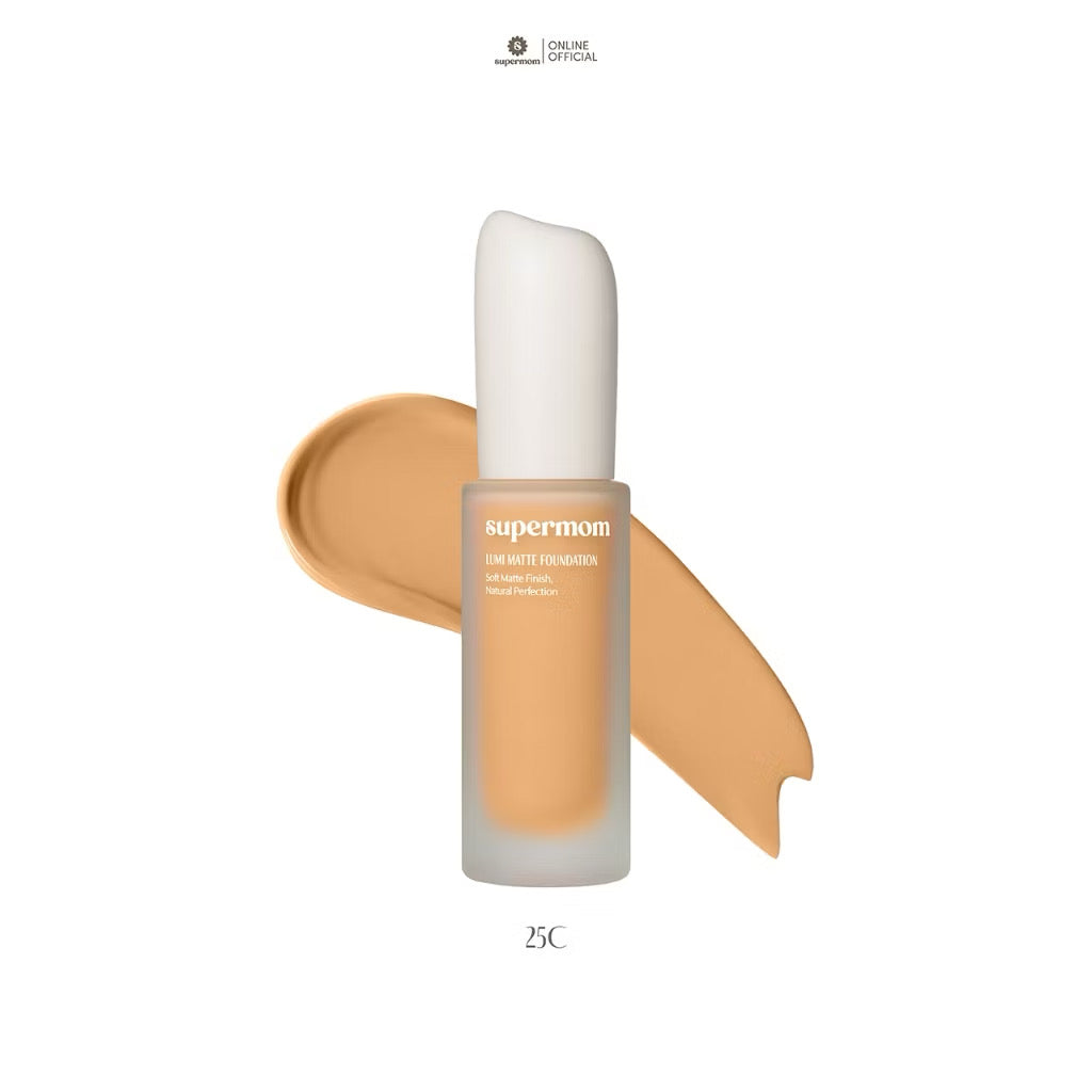 ⛔️ (Pre-Order)SUPERMOM l LUMI MATTE FOUNDATION รองพื้นเนื้อแมตต์ ติดทน ปกปิดระดับปานกลาง (มีสีให้เลือก)