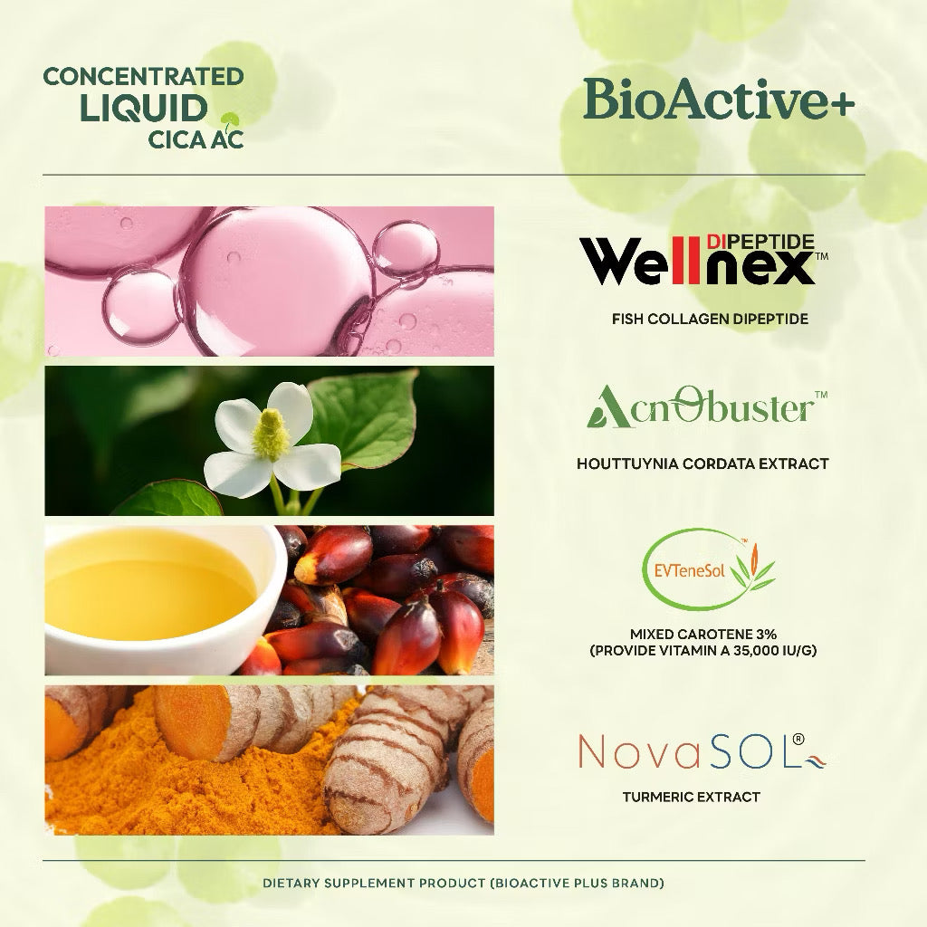 New* BioActive+ Concentrated Liquid CICA AC ดูแลเรื่องสิว ผิวมัน รอยแดง รอยดำ 10 หลอด ⛔️ coming soon