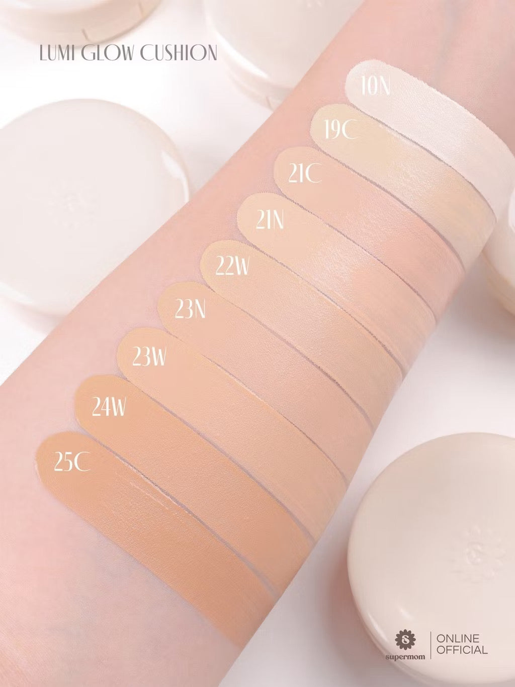 ⛔️(Pre-order)￼SUPERMOM l LUMI GLOW CUSHION คุชชั่นสูตรโกลว์ สำหรับคนผิวแห้ง ปกปิดระดับปานกลาง (15 กรัม) MADE IN KOREA