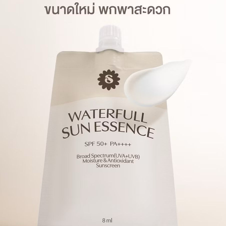 ⛔️(Pre-order) SUPERMOM l WATERFULL SUN ESSENCE  SPF 50+/PA++++ กันแดดแบบซอง เนื้อบางเบา ผ่านการทดสอบ IN VIVO & IN VITRO