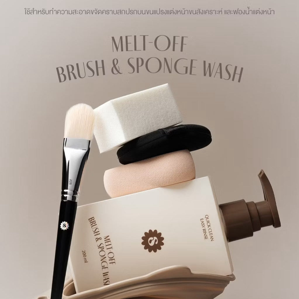 ⛔️(Pre-order)SUPERMOM l MELT-OFF BRUSH & SPONGE WASH น้ำยาล้างแปรงแต่งหน้า พัฟแต่งหน้า ฟองน้ำแต่งหน้า ฟองน้ำ สูตรขจัดคราบหนัก