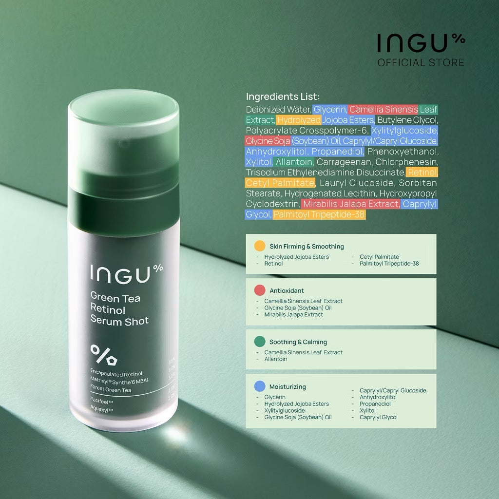 ⛔️(Pre-order)INGU Green Tea Retinol Serum Shot เรตินอล เซรั่ม 30 ml