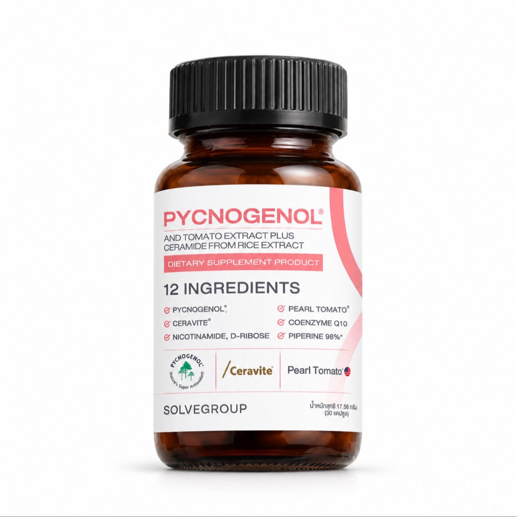 ⛔️(Pre-order)พิกโนจีนอล และสารสกัดจากมะเขือเทศ พลัส เซราไมด์ Pycnogenol And Tomato Extract Plus Ceramide