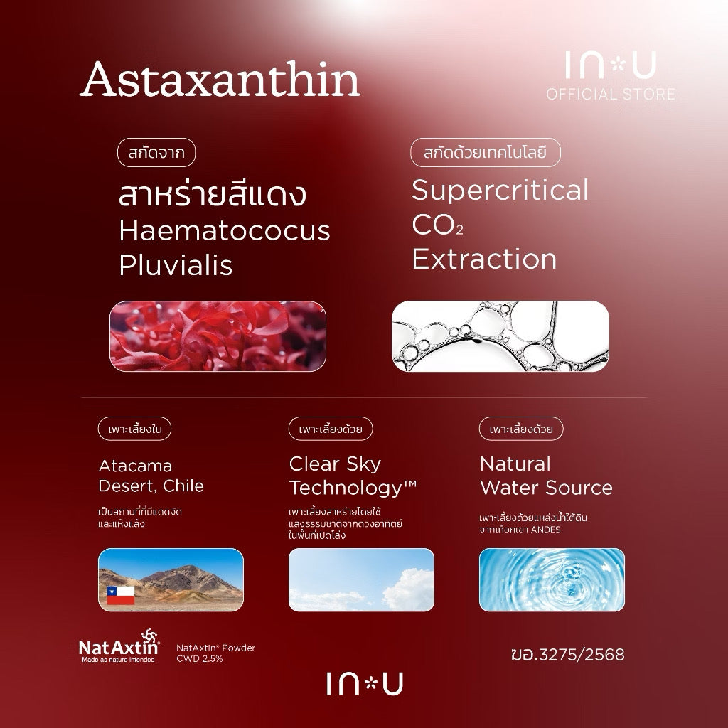 ⛔️(Pre-order)￼IN U AstaNext+ ผลิตภัณฑ์เสริมอาหาร แอสต้าเน็กซ์ พลัส 30 แคปซูล