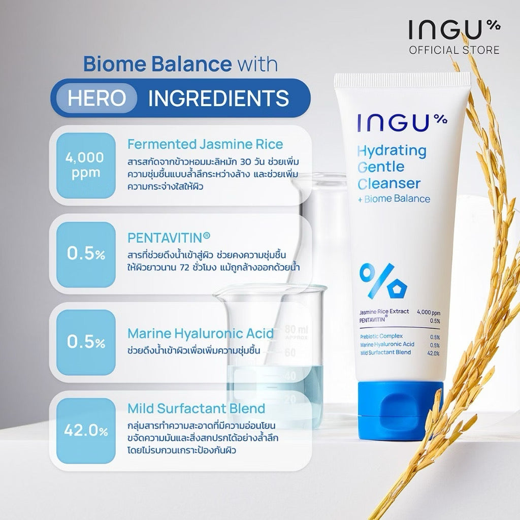 ⛔️(Pre-order)INGU Hydrating Gentle Cleanser + Biome Balance คลีนเซอร์ล้างหน้า 100ml