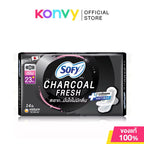 Sofy ☀️ผ้าอนามัย Charcoal Fresh โซฟี ผ้าอนามัยแผ่นชาร์โคลเฟรช จากถ่านธรรมชาติ 23cm (14แผ่น)