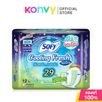 Sofy🌙 ผ้าอนามัย Cooling Fresh Natural Night Wing โซฟี สูตรเย็นสดชื่น มีปีก 29cm (12แผ่น)
