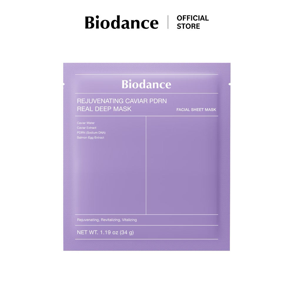 BIODANCE Rejuvenating Caviar PDRN ความชุ่มชื้น ยืดอายุผิว Real Deep Mask 1แผ่น