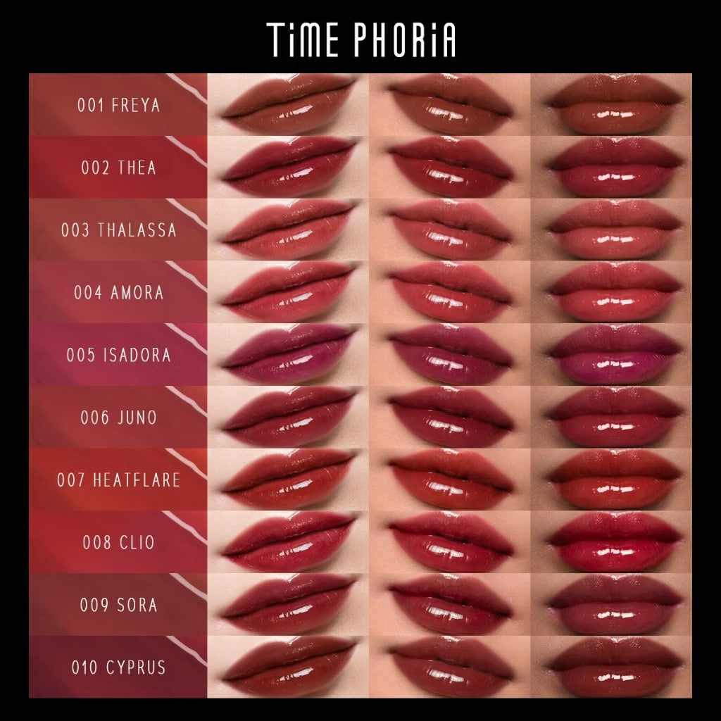 ⛔️(Pre-order)￼TimePhoria Aphrodite Everlasting Glossy Tint ลิปกลอสกระจก ฉ่ำวาว เงาวาว สีแน่น ติดทน ไม่แห้งปาก ปากอวบอิ่ม