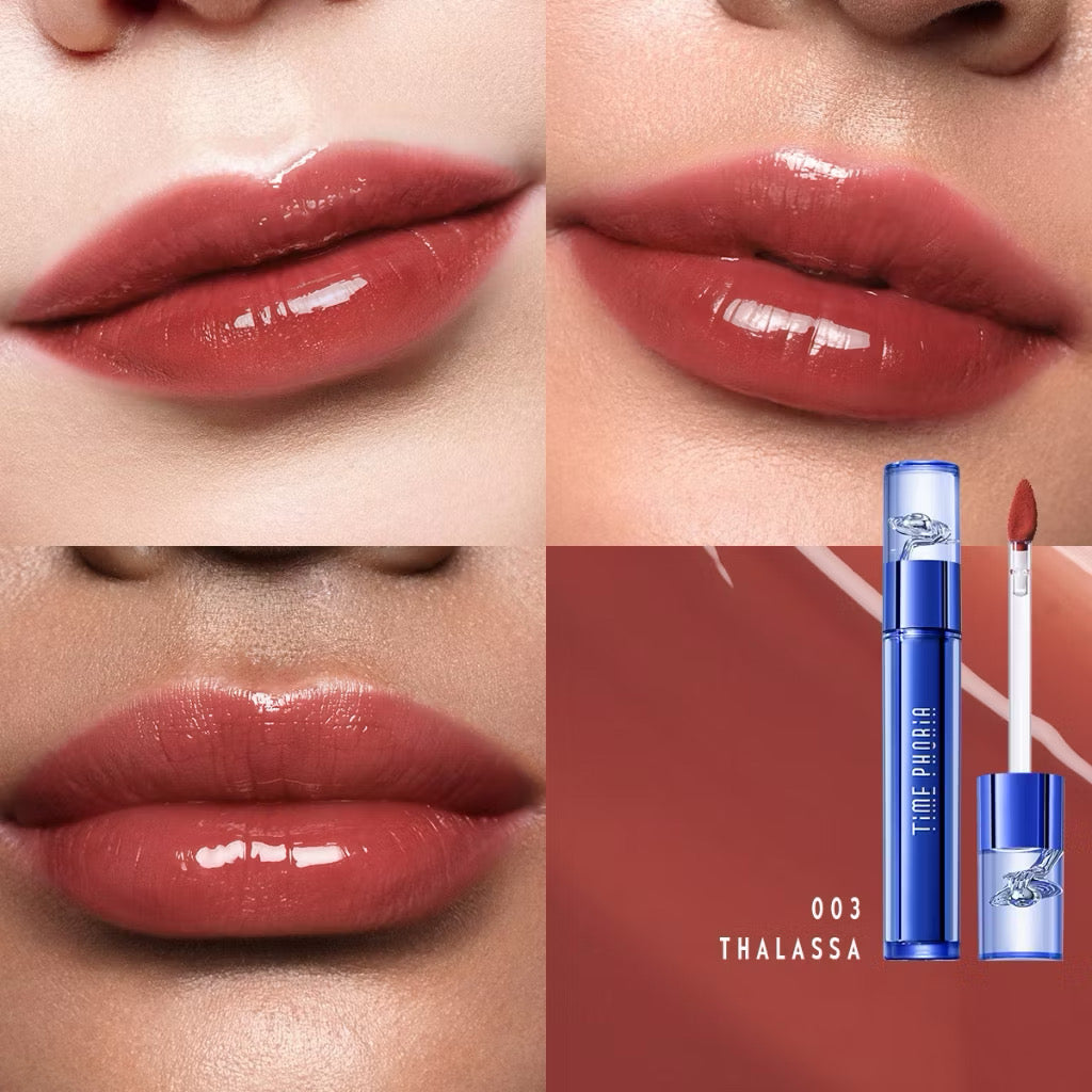 ⛔️(Pre-order)￼TimePhoria Aphrodite Everlasting Glossy Tint ลิปกลอสกระจก ฉ่ำวาว เงาวาว สีแน่น ติดทน ไม่แห้งปาก ปากอวบอิ่ม