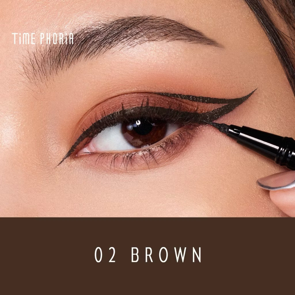 ⛔️(Pre-order)TimePhoria Dune Hyper-Precision Superstay Eyeliner อายไลเนอร์กันน้ํา หัวแปรงเรียวเล็ก เขียนง่าย แห้งไว กันเหงื่อ|สีน้ำตาล