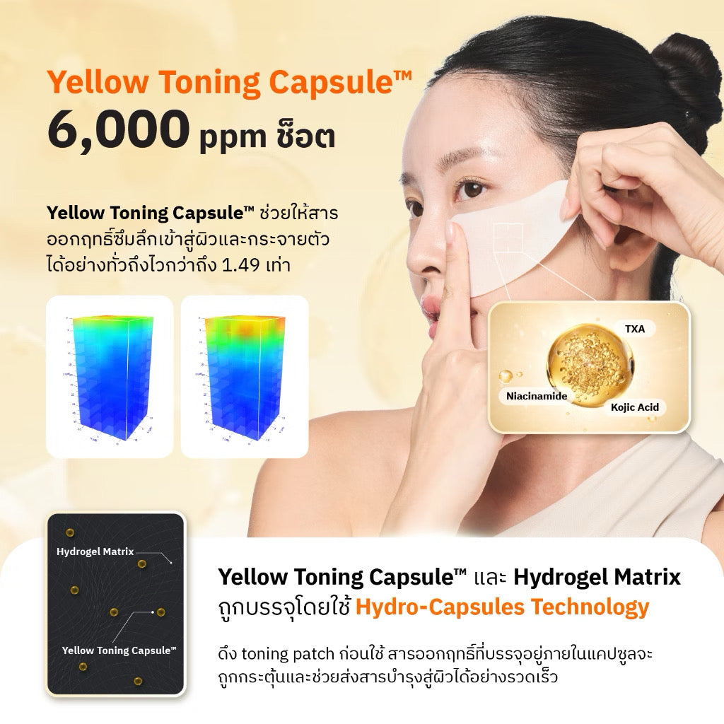 🩶Arocell Mela TXA Toning Patch แผ่นมาส์กแปะลดเลือนฝ้า จุดด่างดำ (1กล่อง 5 คู่)