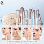 ⛔️(Pre-order)￼Scbrush The Moon Brush Set 12 Pieces with Bag | เซตแปรงแต่งหน้าเดอะมูน 12 ชิ้น พร้อมกระเป๋า ขนนุ่ม พุ่มใหญ่