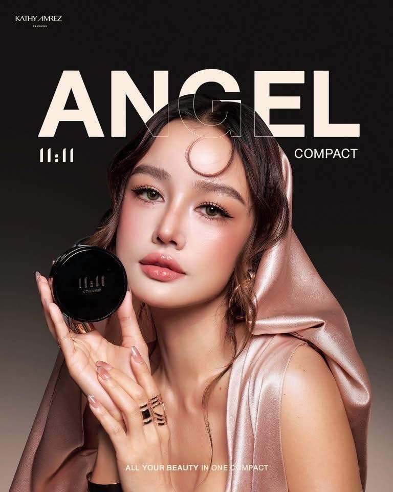 Kathy Amrez คุชชั่นครอบจักรวาล by กระแต 11:11 Angel Compact คุชชั่นโทนอัพเนื้อเซรั่ม (มี2 สีให้เลือก) ⛔️15/6