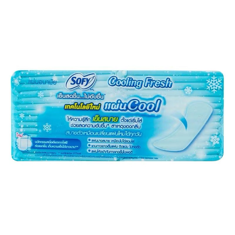 Sofy แผ่นอนามัย Cooling Fresh โซฟี แผ่นอนามัย เย็นสดชื่น ไม่อับชื้น |32ชิ้น