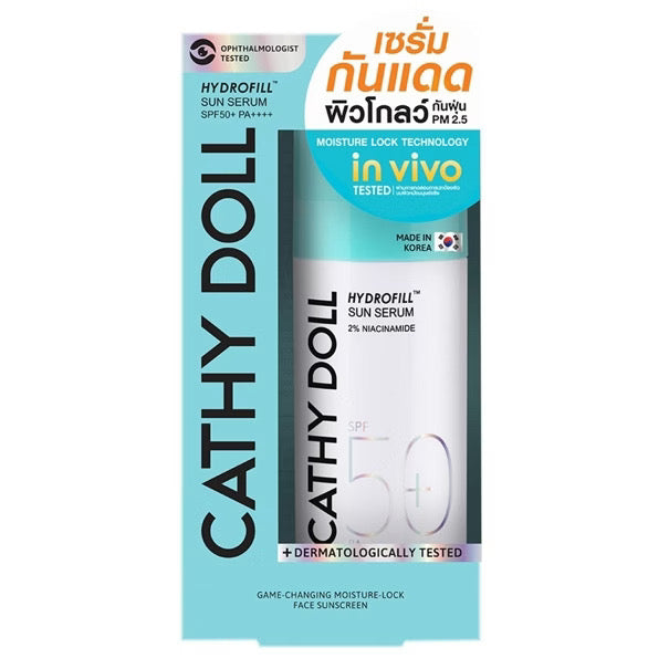 Cathy Doll เซรั่มกันแดด ผิวโกลว์ + เติมความชุ่มชื้น SPF50+ PA++++30ml