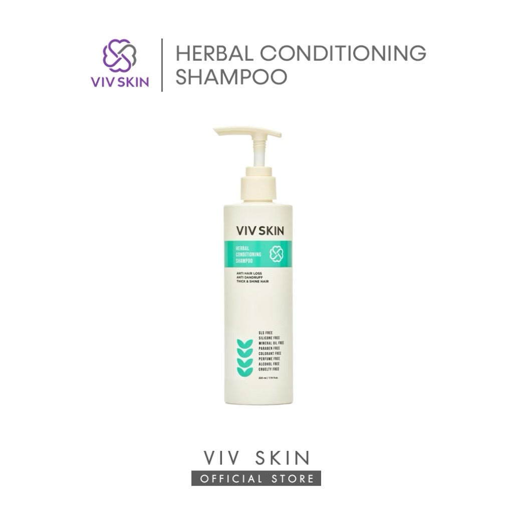 VIV SKIN Herbal แชมพูผสมครีมนวด สมุนไพรแม่จุ๋ย ลดผมร่วง 2 in 1 200ml