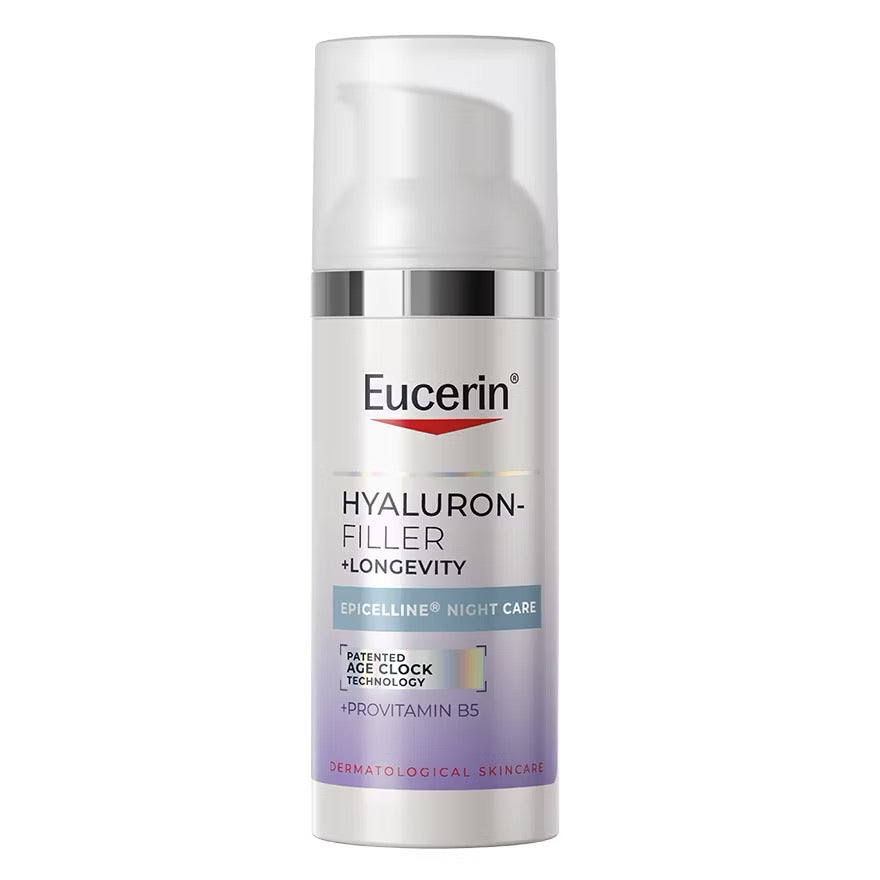 ⛔️(Pre-order)✨ New Eucerin HYALURON-FILLER +LONGEVITY EPICELLINE NIGHT CARE 50ML