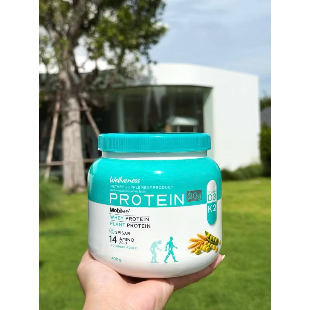 Wellveness Protein โปรตีนกระดูก สูตร Whey + Plant Protein 400g