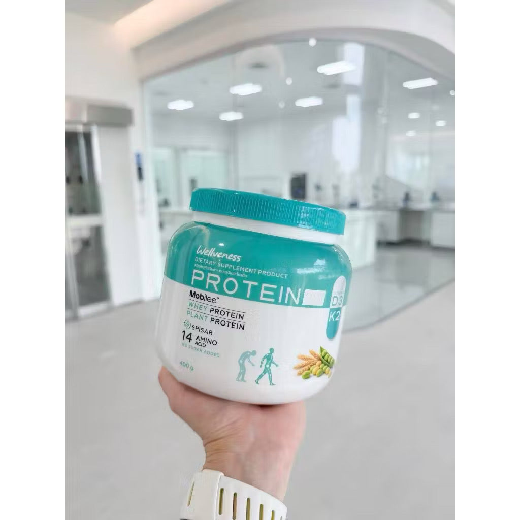 Wellveness Protein โปรตีนกระดูก สูตร Whey + Plant Protein 400g