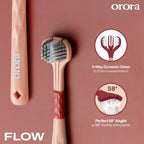 Orora แปรงสีฟัน ออโรร่า รุ่น Flow แปรงสีฟัน 3 หัว ขนนิ่ม Super soft เทคโนโลยี Dynamic Clean