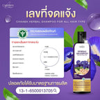 Chaba แชมพูชบา 1 ขวด 300ml+ ครีมนวดชบา 1 ขวด 300ml แชมพูลดผมร่วง