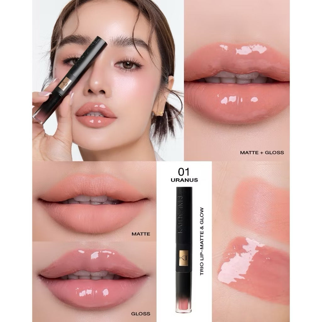 ⛔️ (Pre-order) KATHY AMREZ Trio Lip Matte & Glow ทรีโอ้ลิปแมท 1 แท่ง 3 เฉดสี