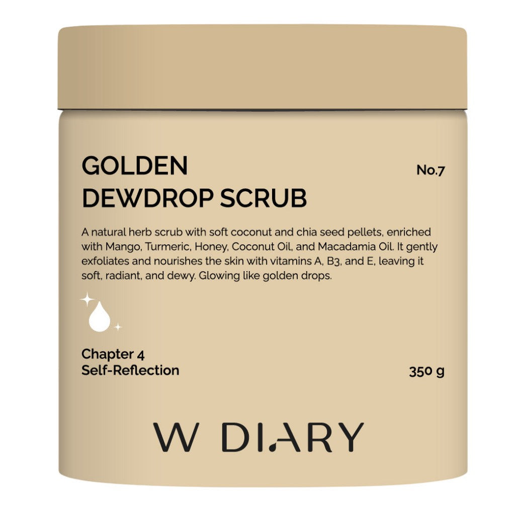 W Diary Golden Dewdrop Scrub สครับผิวกาย โกลเด้น ดิวดรอป No.7 350 g 💖 coming soon