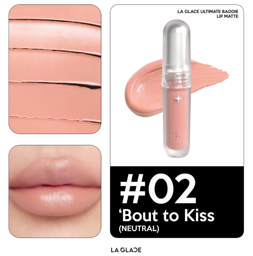 ⛔️ (Pre-order) LA GLACE Ultimate Baddie Lip Matte ลิปเนื้อนุ่ม soft matte 2.3g.