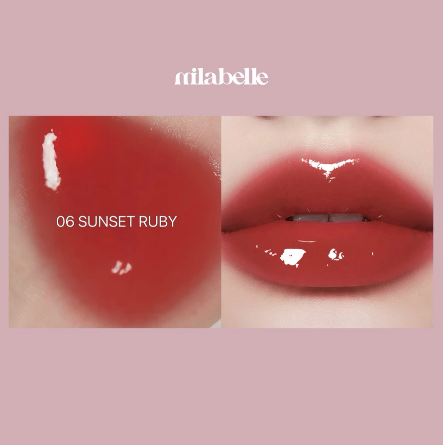 ⛔️(Pre-order) MILABELLE Glossy Fix Tint ลิปกลอสทิ้นท์ปากฉ่ำ เม็ดสีชัด ติดทนนาน 4g.