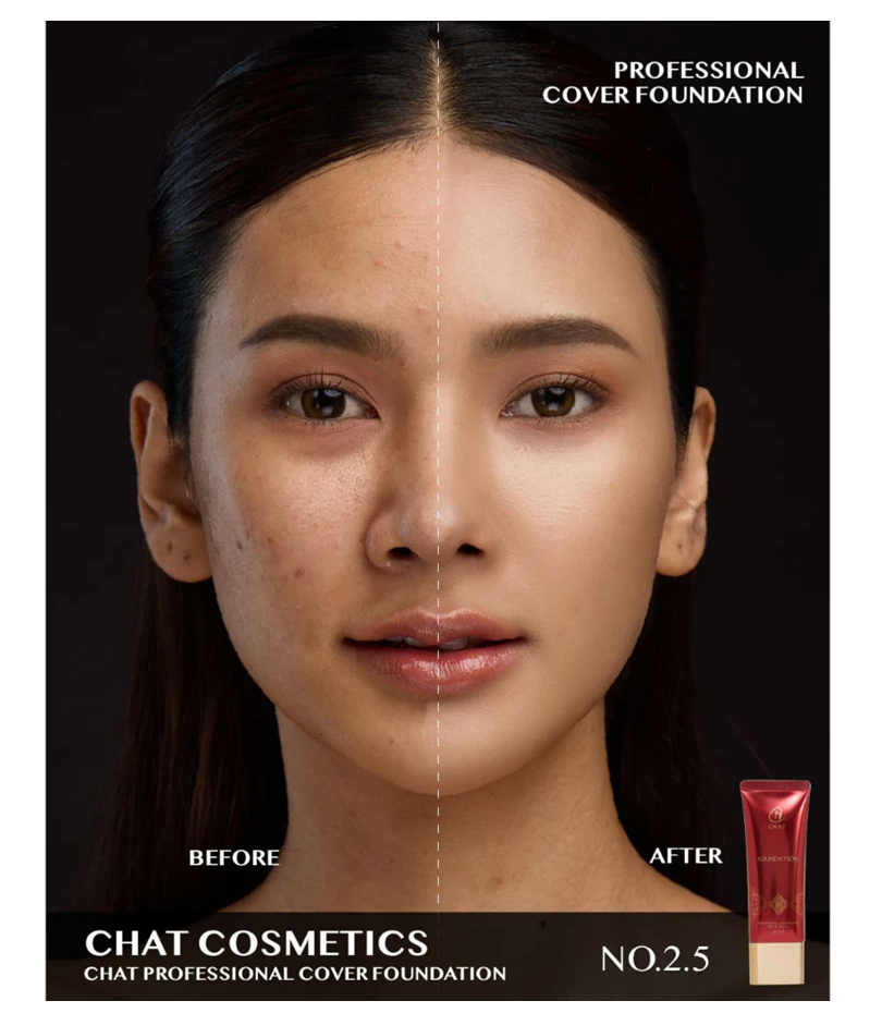 ⛔️ (Pre-order) CHAT COSMETICS Professional Foundation รองพื้นสูตรติดทนนาน 30ml.