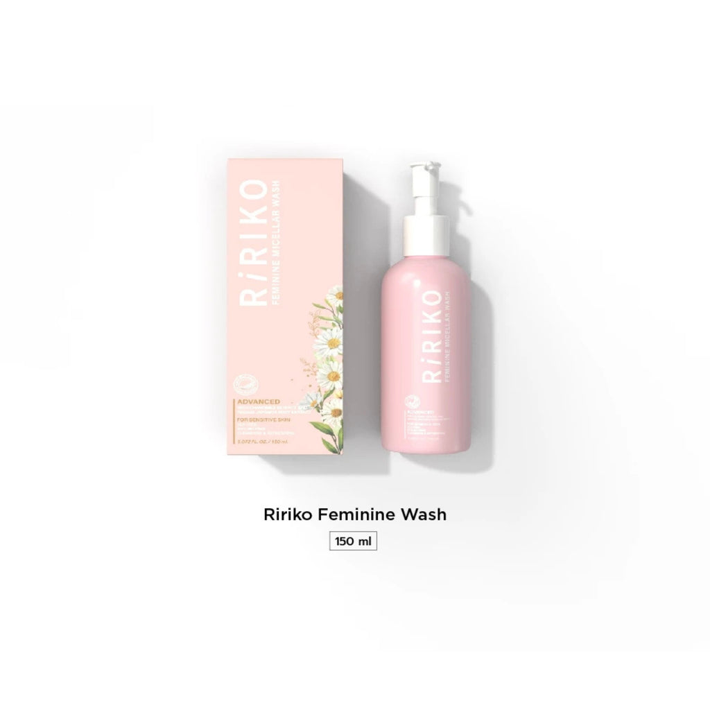 RIRIKO Feminine Wash ผลิตภัณฑ์ทำความสะอาดจุดซ่อนเร้นผู้หญิง (ขวดใหญ่) 150ml