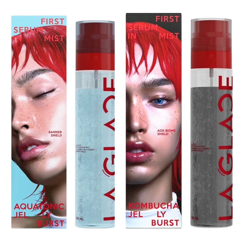 Laglace First Serum In Mist Jelly Burst เจลลี่เซรั่มสเปรย์ 4IN1 ซ่อมเมคอัพ บูสต์ความชุ่มชื้น รีเฟรชผิวตลอดวัน 90 ml (มี2สูตรให้เลือก)