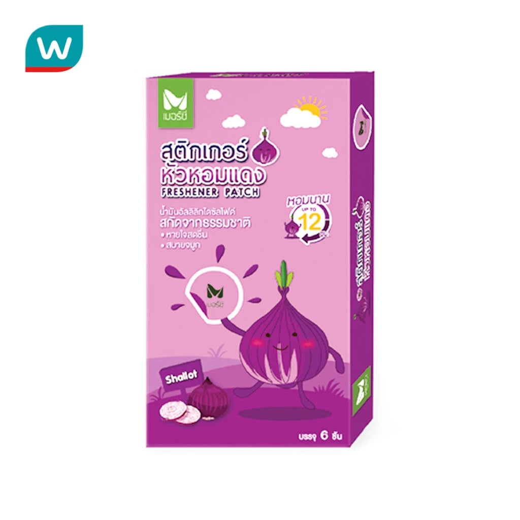 (Pre-order) Merci เมอร์ซี่ แผ่นแปะหัวหอมแดง ช่วยบรรเทาอาการคัดจมูก 6 แผ่น