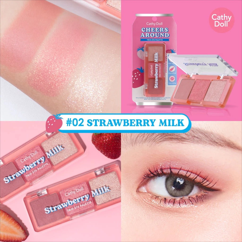 (Pre-order) Cathy Doll Cheers Around Trio Eye Palette 3 ช่อง (มีเฉดให้เลือก)