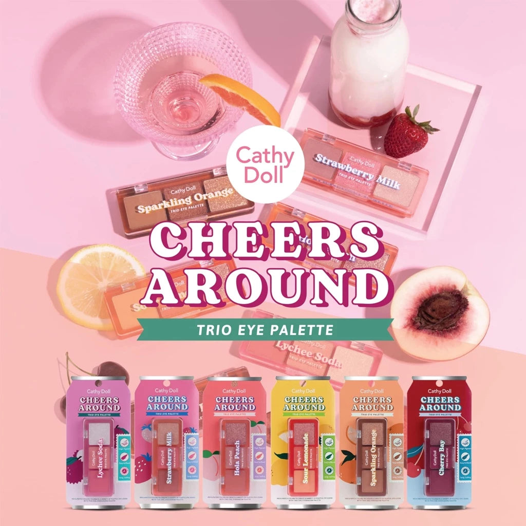 (Pre-order) Cathy Doll Cheers Around Trio Eye Palette 3 ช่อง (มีเฉดให้เลือก)