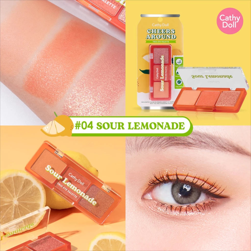 (Pre-order) Cathy Doll Cheers Around Trio Eye Palette 3 ช่อง (มีเฉดให้เลือก)
