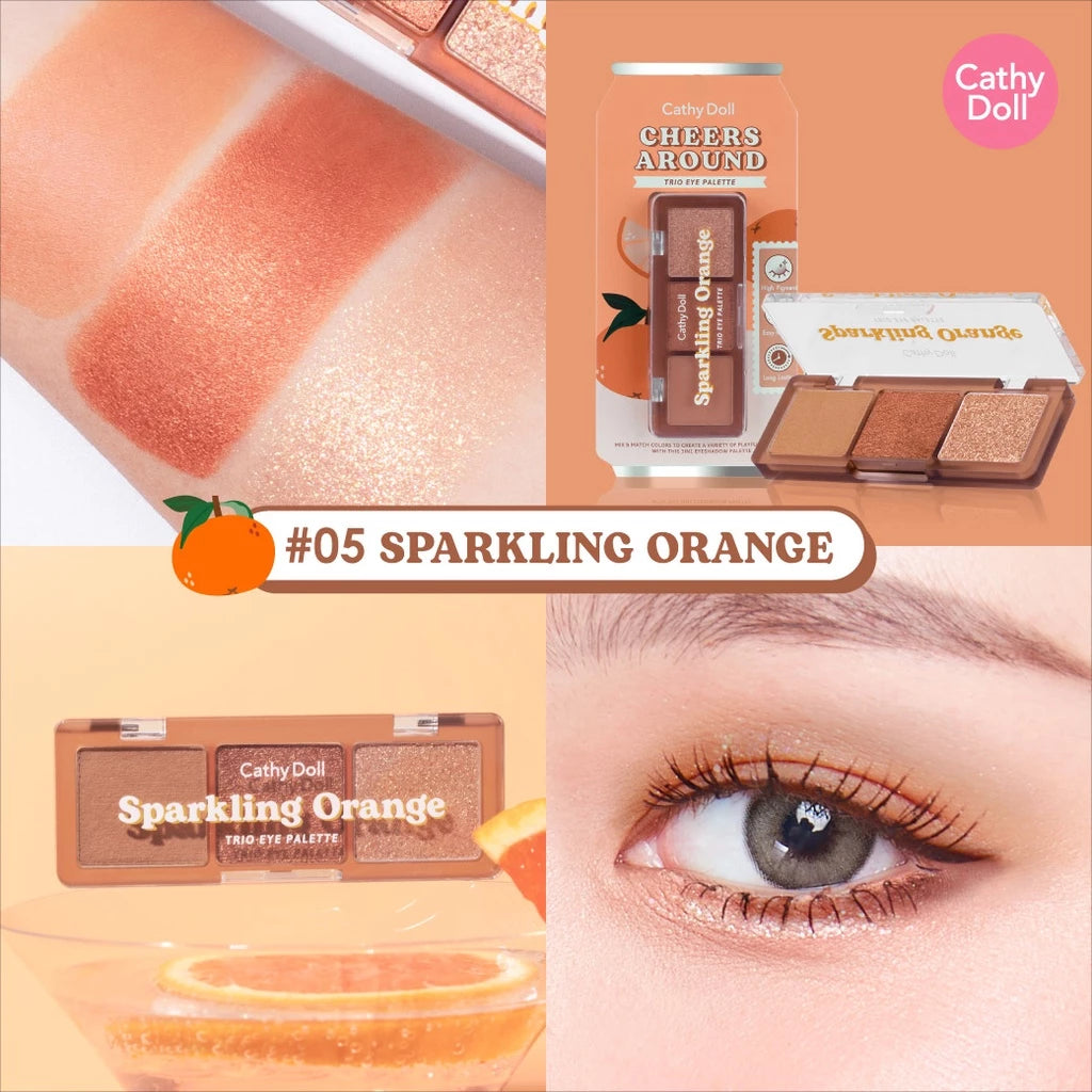 (Pre-order) Cathy Doll Cheers Around Trio Eye Palette 3 ช่อง (มีเฉดให้เลือก)