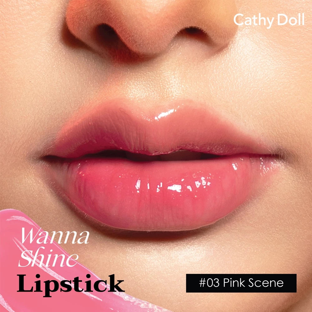 (Pre-order) Cathy Doll Wanna Shine Lipstick ลิปสติกเนื้อฉ่ำวาว 3g (มี13เฉดให้เลือก)