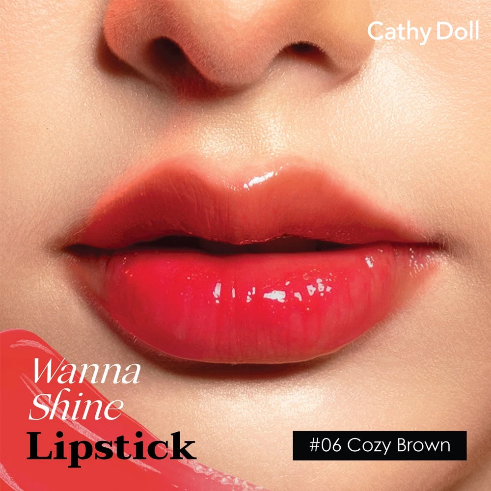 (Pre-order) Cathy Doll Wanna Shine Lipstick ลิปสติกเนื้อฉ่ำวาว 3g (มี13เฉดให้เลือก)