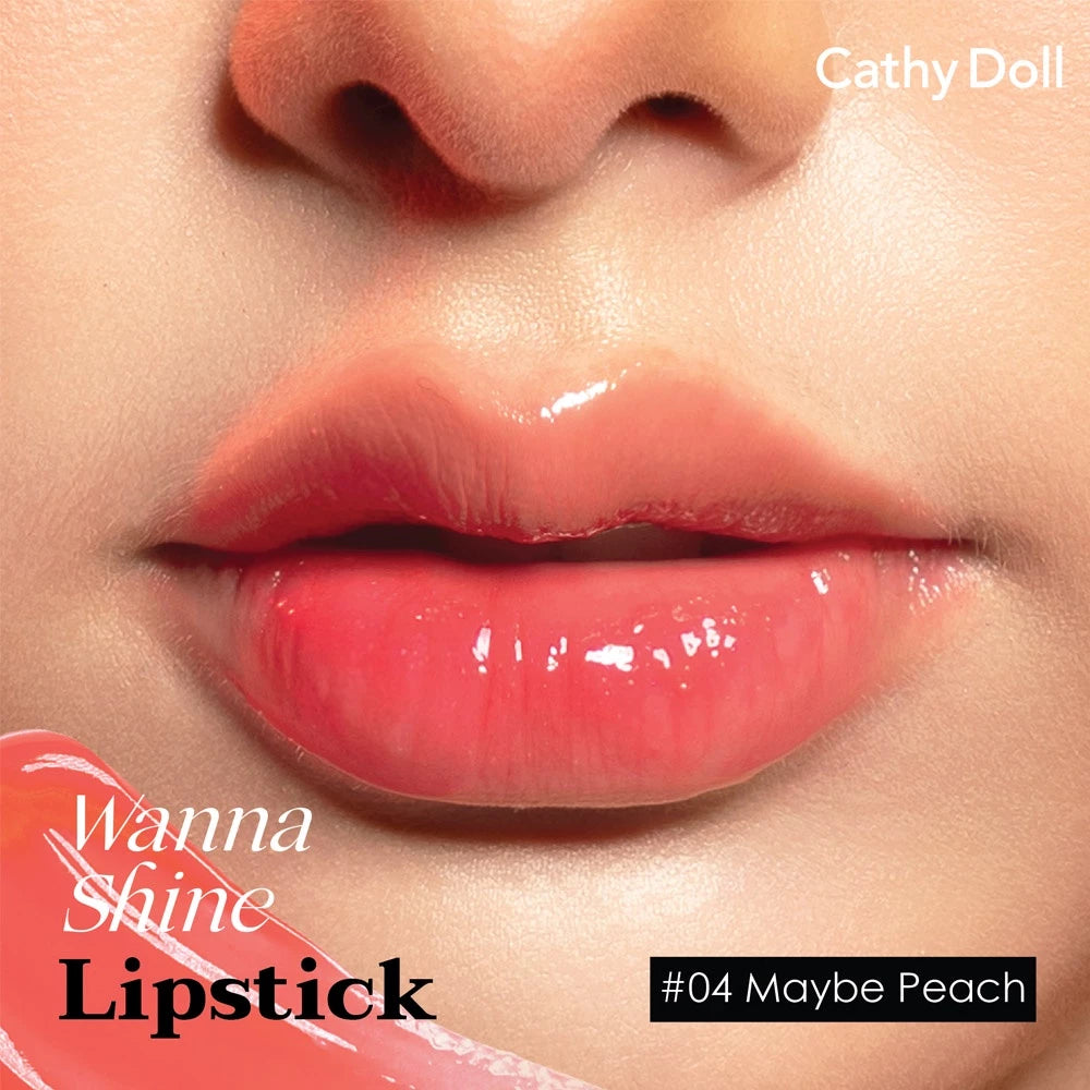 (Pre-order) Cathy Doll Wanna Shine Lipstick ลิปสติกเนื้อฉ่ำวาว 3g (มี13เฉดให้เลือก)
