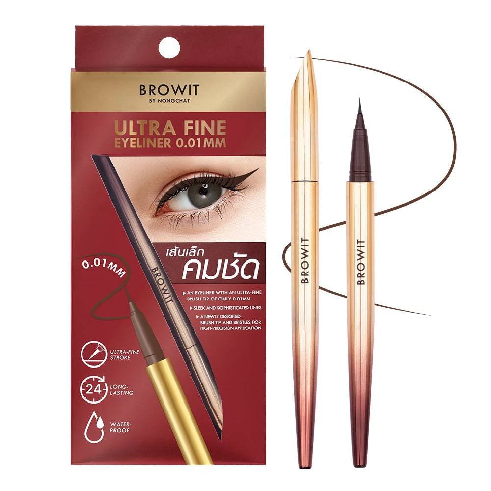 ⛔️ (Pre-order) CHAT COSMETICS Browit Ultra Fine Eyeliner อายไลน์เนอร์หัวพู่กัน เส้นเรียวเล็ก 0.01 มม. กันน้ำ