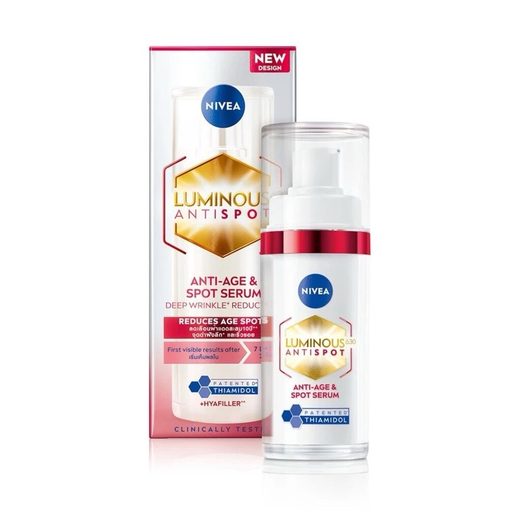 NIVEA Luminous630 2in1 Anti-Age & Spot Serum เซรั่มบำรุงผิวหน้าต้านแก่ 30 ml
