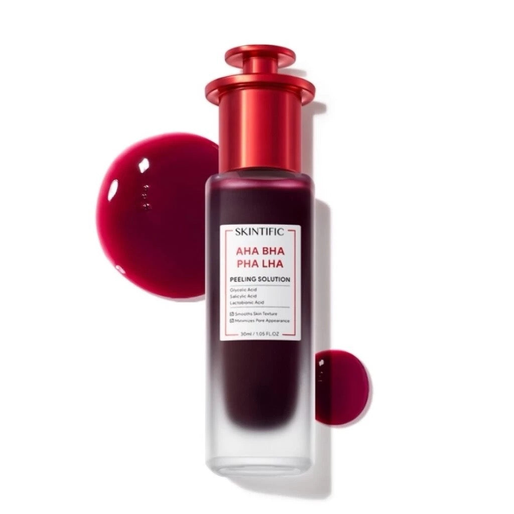 SKINTIFIC AHA BHA PHA LHA Peeling Solution เซรั่มผลัดเซลล์ผิว เพื่อผิวเรียบเนียน 30 ml