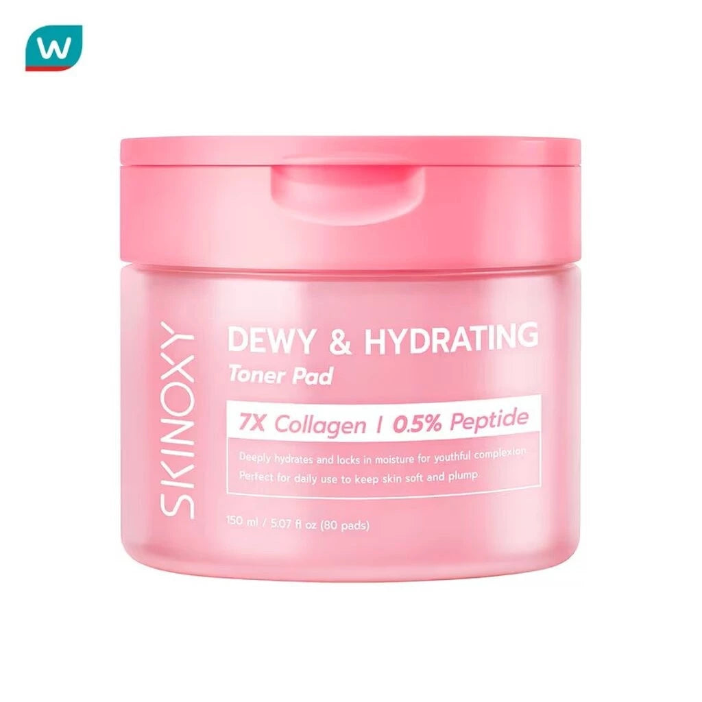 (Pre-order)Skinoxy Dewy&Hydrating โทนเนอร์แพดบำรุงผิว ช่วยให้ผิวกระจ่างใส 80 แผ่น
