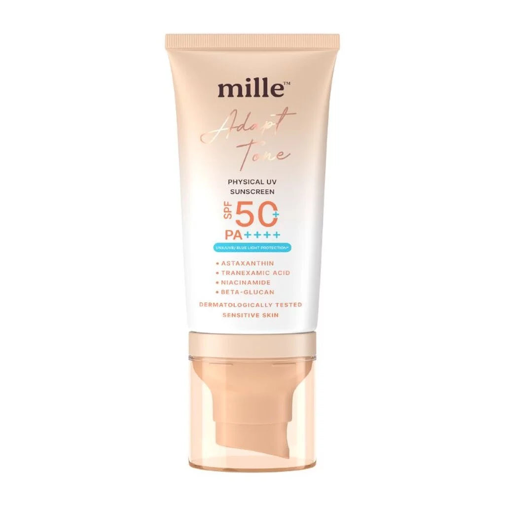 (Pre-order) Mille กันแดดเนื้อบางเบา ปกป้องผิว พร้อมบำรุงให้ผิวกระจ่างใส SPF50+ PA++++ 40g