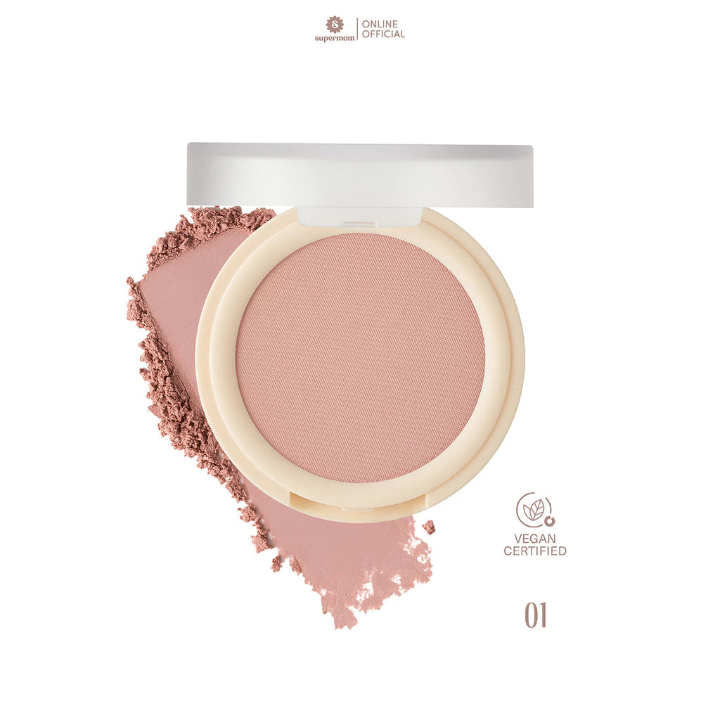 ⛔️ (Pre-order) SUPERMOM FLUFFY FACE BLUSHER บลัชออน เนื้อนุ่ม สีชัด Vegan 4.5g